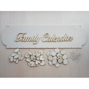 Familienkalender aus Holz