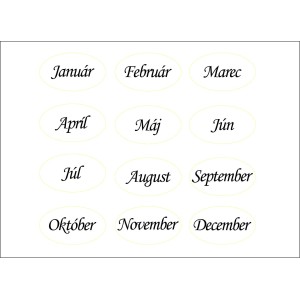 Familienkalender aus Holz Typ D mit Aufschrift "Kalendár" | LYMFY.de | Sets von Familienkalendern