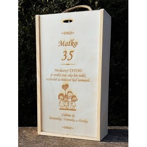Geschenkbox aus Holz für Wein 2x0,75l